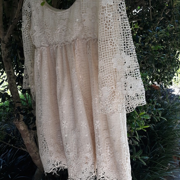 SOIEBLU RENAISSANCE LACE DRESS/TUNIC, NATURAL - Picture 5 of 8
